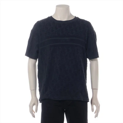 Camiseta Dior Algodón Oblicuo S Para Hombre Azul Marino 943J605E0602 Pila Logotipo Repujado Foto 1 de 4