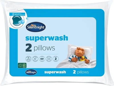 Paquete de 2 almohadas Silentnight Superwash - de 2 soporte medio 2  Foto 1 de 4