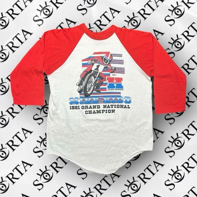 VTG 80s Honda Mike Kidd Grand National Champion AMA Motorcycle Racing Shirt Sz M - Image 1 of 4