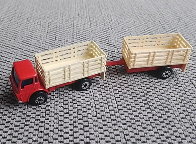 Matchbox Two Pack TP-19 Cattle Truck & Trailer rot/creme original, selten, Top  - Bild 1 von 4