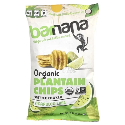 Organic Plantain Chips, Acapulco Lime, 5 oz (140 g) - Image 1 of 2