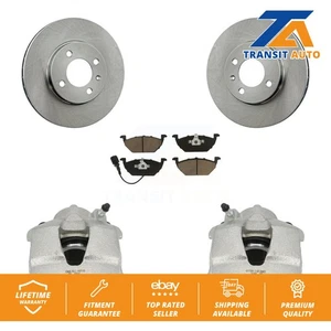 Front Brake Caliper Rotor Ceramic Pad Kit For 99 Volkswagen Jetta Old Body Style - Picture 1 of 11