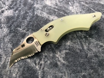 Brand New CC Spyderco C80GM4S Blade HQ Exclusive Dodo CPM-M4 Blade, Natural G10 - Image 1 of 4