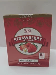 Keto Strawberry Jam Fruit Spread, No Sugar Added - Monk Fruit ChocZero, 12 oz  - Picture 1 of 4