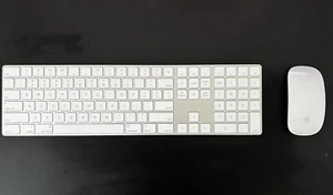 Apple Magic Keyboard with Numeric Keypad & Magic Mouse 2 Wireless - White COMBO - Picture 1 of 1