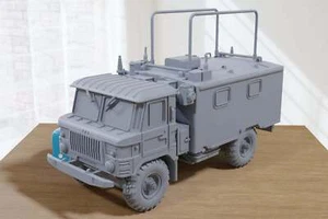 Gaz-66 R142 Radio Truck - 3D Resin Printed Modern Wargaming Vehicles - Miniature - Bild 1 von 7