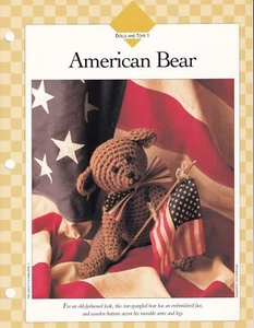 AMERICAN BEAR 12" Stuff Animal Toy Crochet Pattern Vanna's Afghan Crochet Club - Picture 1 of 1