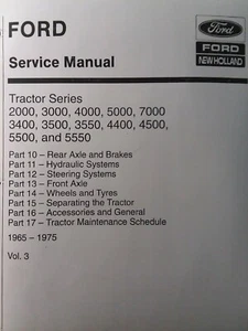 Ford 2000 3000 5000 7000 4500 5500 Tractor Chassis Master Service vol.3 Manual - Picture 1 of 12