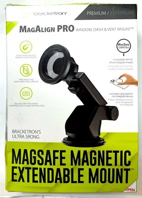 Soporte de coche Bracketron MagAlign Pro (Magsafe) para iPhone 16/15/14/13/12, negro Foto 1 de 3