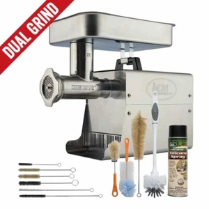 LEM Dual Grind #22 Big Bite Meat Grinder + 11pc Grinder Cleaning Kit - Picture 1 of 4