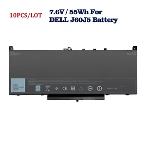 10PCS J60J5 Battery for Dell Latitude E7270 E7470 Series R1V85 451-BBSX BBSY US - Picture 1 of 12