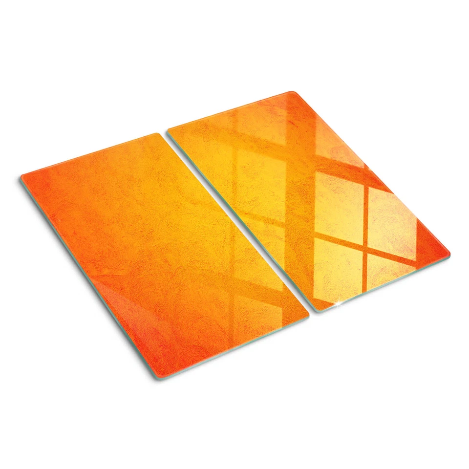 Tagliere Coprifornelli in Vetro 2x30x52cm Gesso arancione Vetro Temperato - Immagine 1 di 4