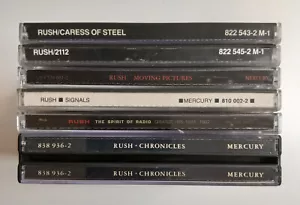 Rush 6 CD Lot: Caress of Steel-2112-Moving Pictures-Signals-Grt Hits-Chronicles - Picture 1 of 6