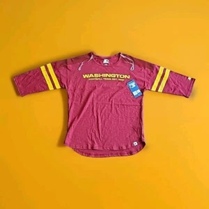 Damen Small Starter Washington Redskins 3/4 Arm Mesh T-Shirt Commanders - Bild 1 von 9