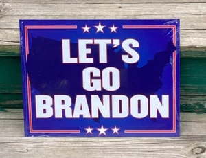16x12.5" Let's Go Brandon METAL SIGN patriotic maga MADE IN USA fjb tin poster - Picture 1 of 7