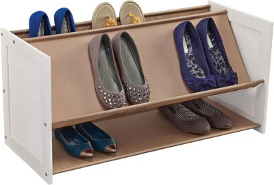 Organizador de Zapatos ClosetMaid 55033 Multinivel Blanco Laminado Madera y Tela Foto 1 de 4