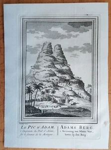 Original Print Adam´s Peak Ceylon Sri Lanka by Bellin - 1750 - Picture 1 of 1