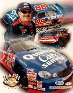 DALE JARRETT SIGNED AUTOGRAPHED 8x10 PHOTO LEGENDARY NASCAR DRIVER BECKETT BAS - Picture 1 of 2