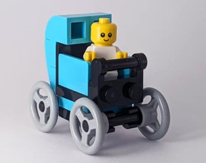 LEGO Baby and Blue Pushchair / Pram / Stroller - Picture 1 of 5