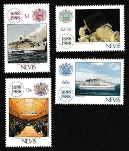 1988 Nevis #571-74(4) Lloyds of london MNH - Picture 1 of 2