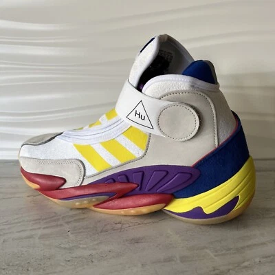 Adidas Pharrell Crazy BYW HU Men's 11.5 Sneakers White Multi-Color EG9921 - Image 1 of 4