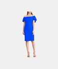 Ralph Lauren Ruffle Blue Dress 4 Size New With Tags