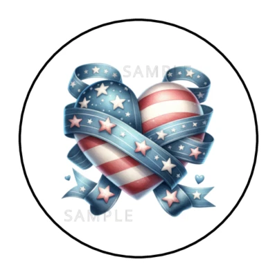 Memorial Day 心形贴纸标签信封印章 — 第 1/2 张图片