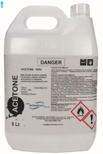 Acetone 100% Acrylic Nail Polish / Paint Remover Fibre Glass Cleaner 5L - Picture 1 of 1