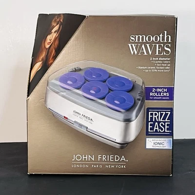 John Frieda Smooth Waves Body Shine 5 Jumbo 2" Velvet Rollers Conair JFHS5R NOS - Image 1 of 4