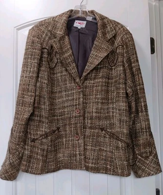 Chaqueta Blazer Roper Western Tweed Marrón XL Foto 1 de 4