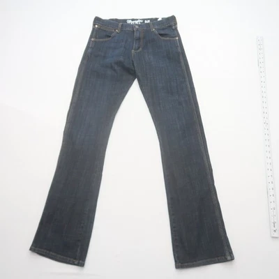 Pantalones de mezclilla Wrangler retro ajustados para hombre talla 30 x 36 lavado oscuro occidental Foto 1 de 4