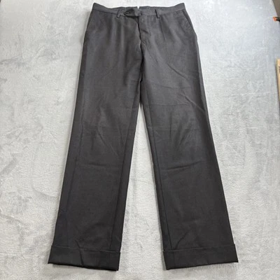 Pantalones de vestir Incotex 100 % lana gris para hombre 30x31 alta comodidad Super 100's Gemelli Foto 1 de 4