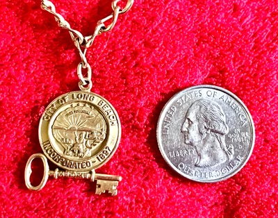 BRAZALETE CIUDAD DE LONG BEACH KE-O-KE 1/10 ORO 10K KGE - El ÚNICO 1 -Leer Foto 1 de 4