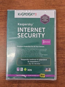 Kaspers Internet Security Premium Protection 3 Devices Sealed Windows MAC iOS - Picture 1 of 2