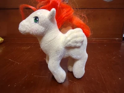 复古 G1 1985 My Little Pony Flocked Pegasus So Soft Paradise Fuzzy Palm Trees — 第 1/3 张图片