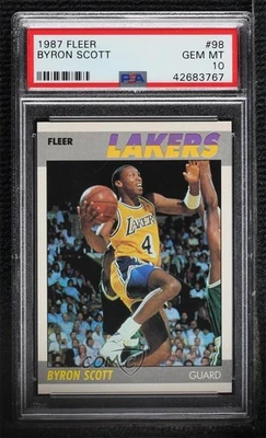 Fleer Byron Scott #98 1987-88 PSA 10 GEM MT Foto 1 de 2