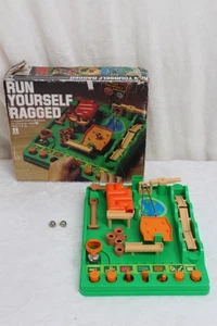 VTG 1979 Run Yourself Ragged Game Obstacle Course Game By Tomy Missing The Hoop - Picture 1 of 22