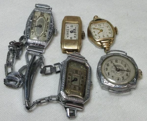 VTG LOT OF GOLD FILLED RGP WATCHES WALTHAM CYMA VARSITY FONTAIN ART DECO #GF3 - Picture 1 of 9