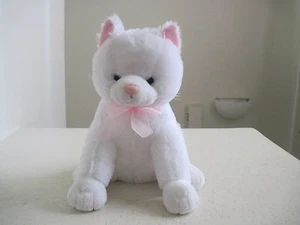 Burton WHITE KITTY CAT 9" Super Soft Plush Stuffed Animal  - Picture 1 of 4