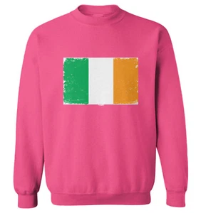 Distressed Ireland Flag - Irish Country Pride Proud Toddler Crewneck Sweater - Picture 1 of 8