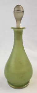 Antique Open Pontil Dresser Vanity Perfume Cologne Bottle Art Glass w/ Stopper - Picture 1 of 11
