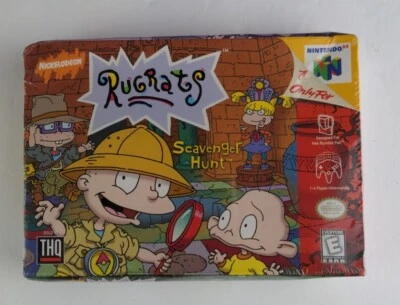 New Rugrats Scavenger Hunt Nintendo 64 N64 Video Game V-Seam Sealed Box - Image 1 of 4