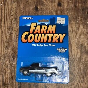 ERTL 1:64 Farm Country *BLACK & SILVER* 1997 Dodge Ram Pickup Truck *NIP*