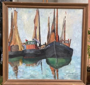 HARALD OSTERGREN (1888-1974) Sweden - oil painting - sailing ships Arte Arte - Bild 1 von 5