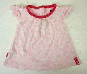 Kushies Girls Toddler Top 6M Pink Floral 100% Cotton Baby 12-16lbs - Picture 1 of 6