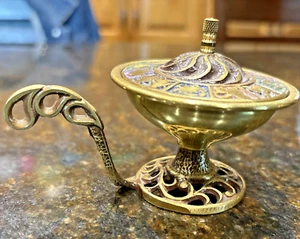 Vintage Oppenheim Israel Brass Saccharin Dispenser - Picture 1 of 10