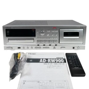 TEAC AD-RW900 CD Cassette Recorder Silver USB Compatible Audio Player Combo - Picture 1 of 10