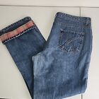 Natural Reflections Flannel Lined Denim Jeans Womens 14 Blue Button Zip Pockets