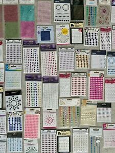 50 New Packs Self Adhesive Gemstones, Pearls, Craft Dots, Stones For Card Making