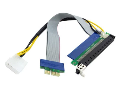 PCI-E Express 1x to 16x Extension Flex Cable Converter Riser Card Adapter 24cm - Image 1 of 4